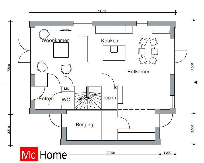 Mc-Home Schuurwoning met kap energieneutraal passief ontwerpen en bouwen M80  