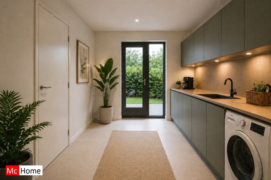 www.McHome.nl type B169 interieur voorbeeld hal en berging