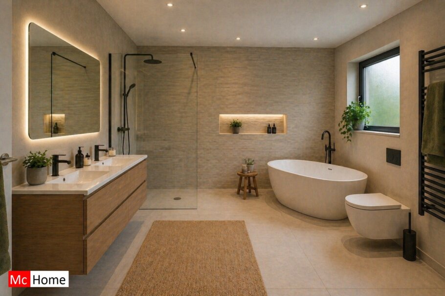 www.McHome.nl type B169 interieur voorbeeld badkamer