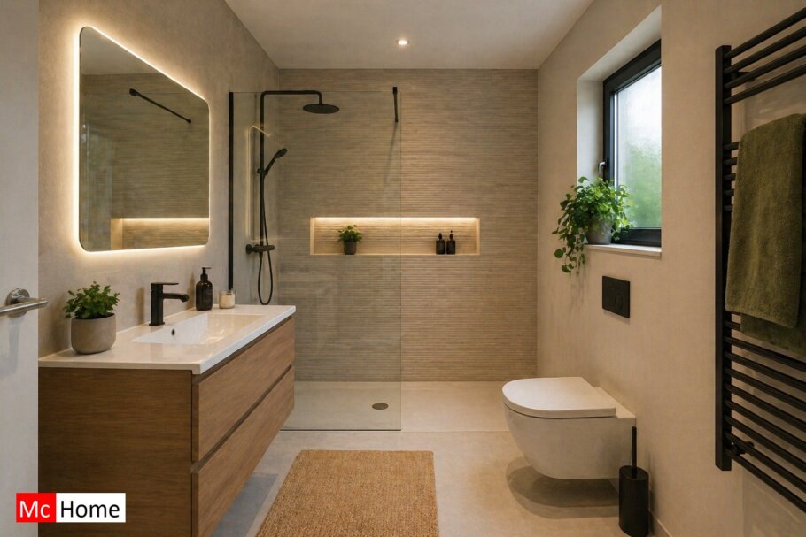 www.McHome.nl type B169 interieur voorbeeld badkamer