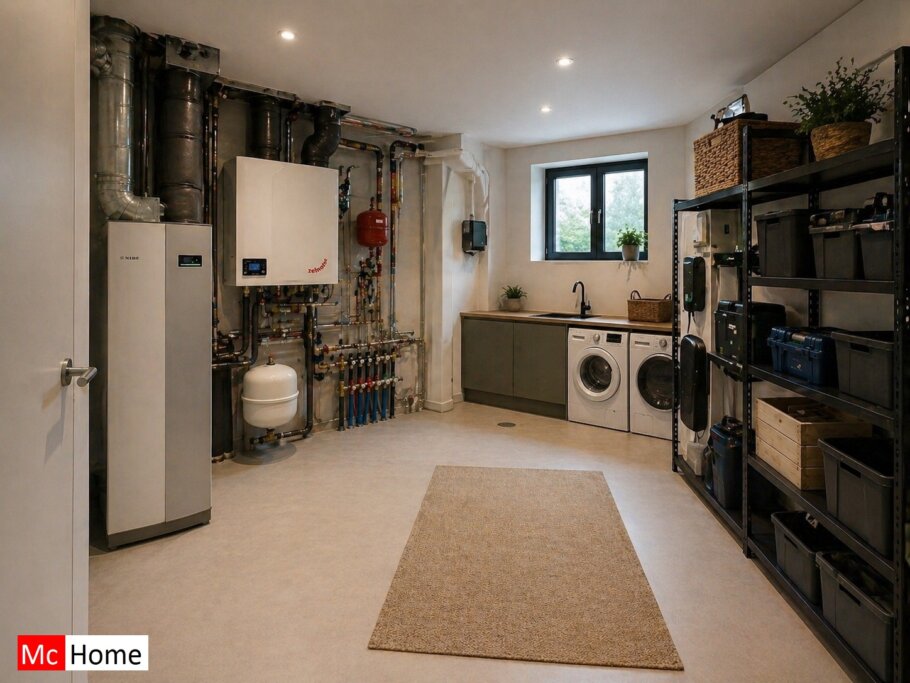 www.McHome.nl type B169 interieur voorbeeld technische ruimte