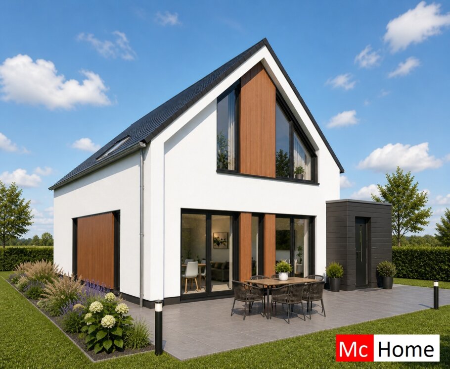 Mc-Home.nl schuur en kapwoning Ontwerp K155 staalframebouw 