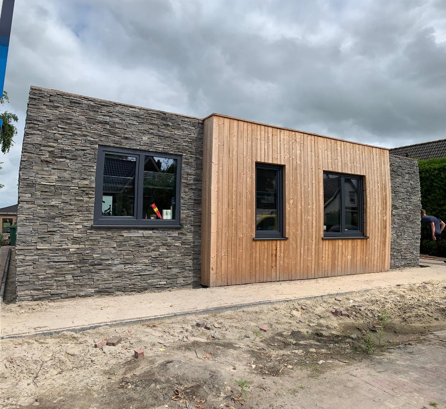 MC-HOME B152 levensloopbestendige woning plat dak aardbevingsbestendig staaalframebouw Nederland