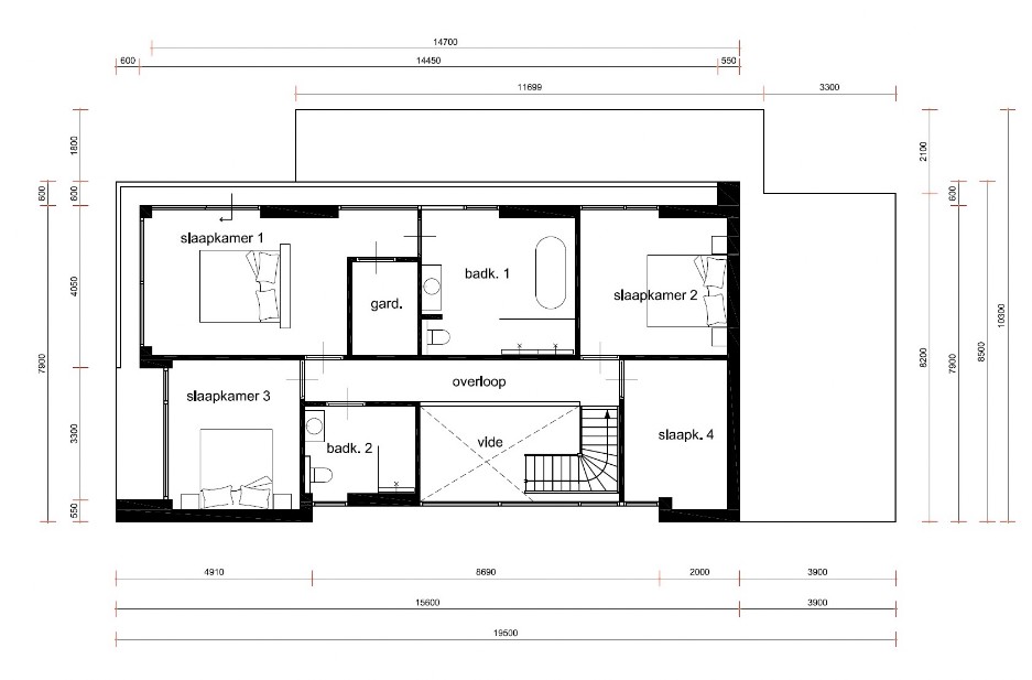 Mc-Home.nl M382 moderne kubistische woning met Staalframe bouwconstructie ATLANTA-MBS