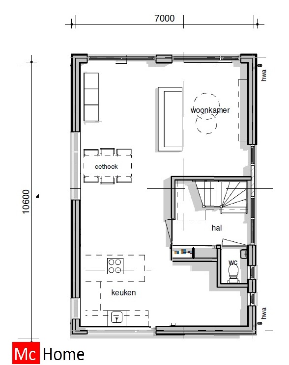 Schuurwoning type 152 betaalbaar efficient ontwerp