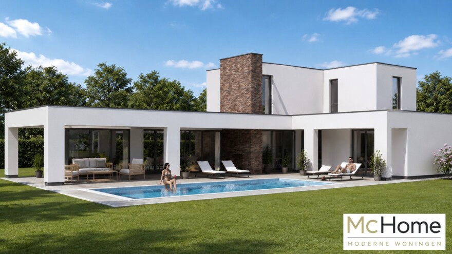 Mc-Home M394 moderne kubistische woning levensloopbestendig Staalframebouw Nederland