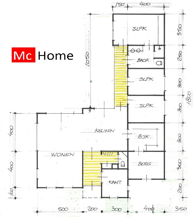 Mc-Home B41 moderne bungalow met plat dak alles begane grond 1 2 3 4 slaapkamers 