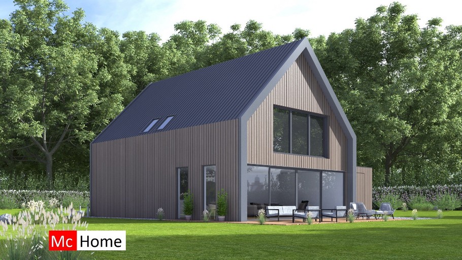 Mc-Home K137 schuurwoning variabele binnen en buitenmaten door Staalframe bouw Nederland