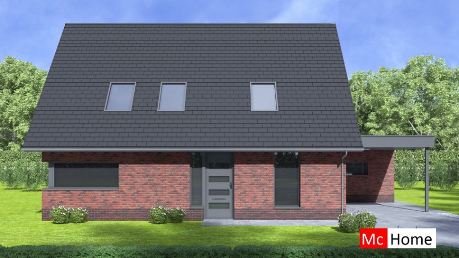 Mc-Home K142 moderne energieneutrale kapwoning slaapkamer begane grond staalframebouw Nederland