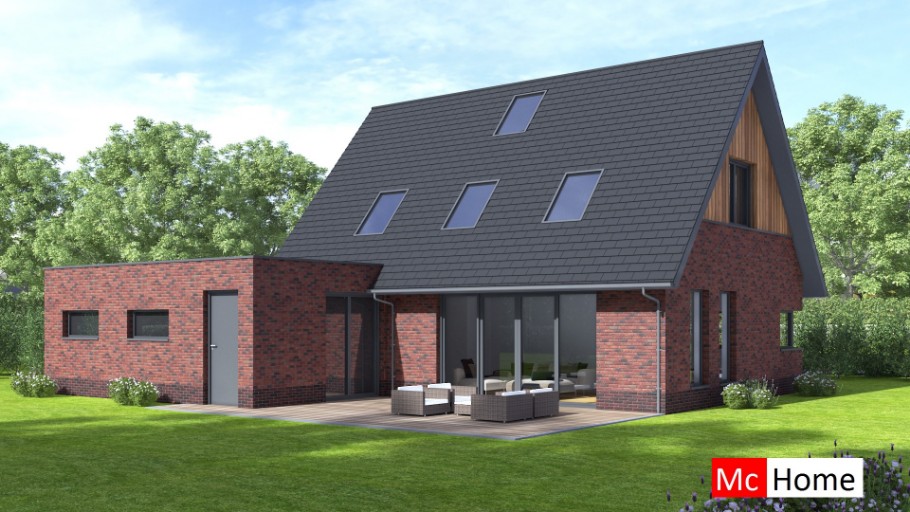 Mc-Home K142 moderne energieneutrale kapwoning slaapkamer begane grond staalframebouw Nederland