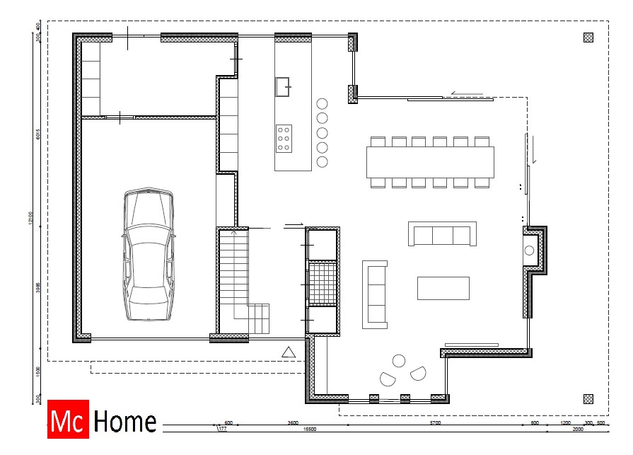 Mc-Home M241 moderne kubistische villa inspirerd by frank lloyd wright energieneutraal (4)