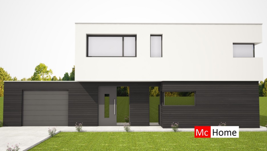 Mc-Home M346 moderne kubistische levensloopbestendige woning staalframebouw