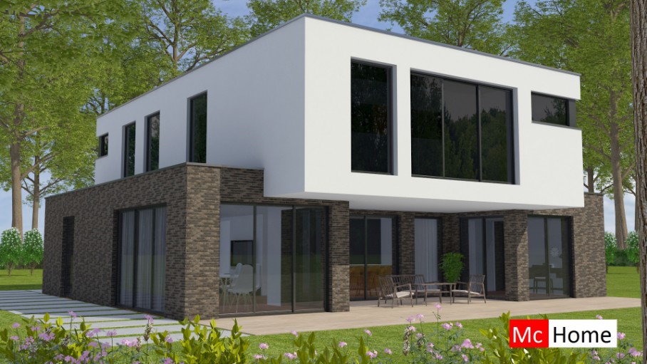 Mc-Home M361 modern kubistisch staalframebouw Nederland