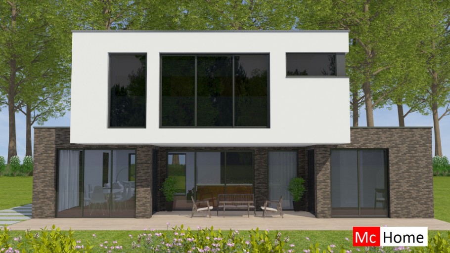 Mc-Home M361 modern kubistisch staalframebouw Nederland