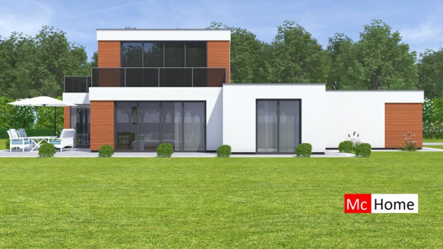 Mc-Home M370 levensloopbestendige bungelaow kleine verdieping staalframebouw  Nederland
