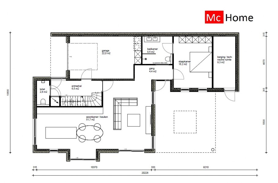 Mc-Home M378 levensloopbestendige woning met verdieping staalframebouw Nederland  Mc-Home M378 levensloopbestendige woning met verdieping staalframebouw Nederland