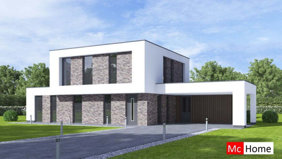 Mc-Home M394 moderne kubistische woning levensloopbestendig Staalframebouw Nederland