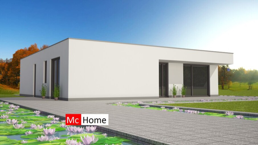 Mc-Home energieneutrale bungalow plat dak alles gelijksvloers  B73