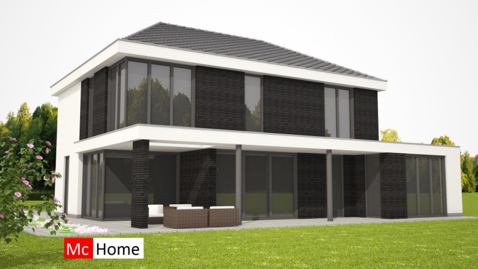 Mc-Home klassieke villa frank loyd wright met overdekt terras M308 V2