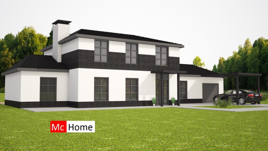 Mc-Home klassieke vrijstaande villa met inpandige garage in modern bouwsysteem LH23