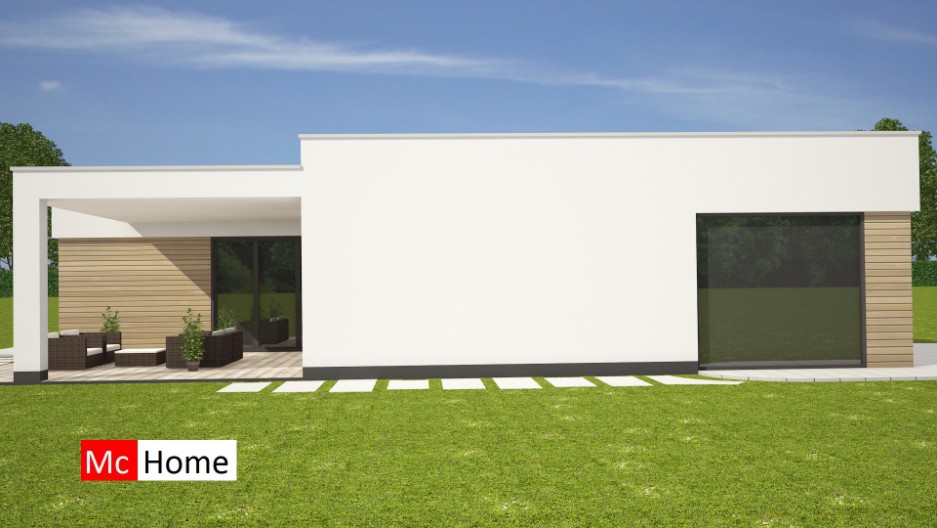 Mc-Home moderne bungalow plat dak energieneutraal betaalbaar bouwen B35
