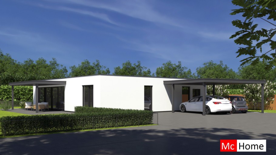 Mc-Home type 193 nieuwbouw bungalow met plat dak 