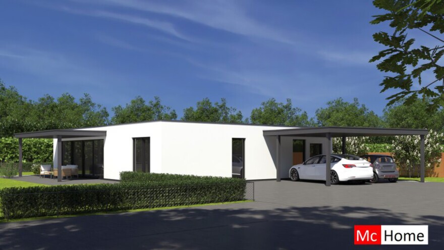 Mc-Home type 193 nieuwbouw bungalow met plat dak 