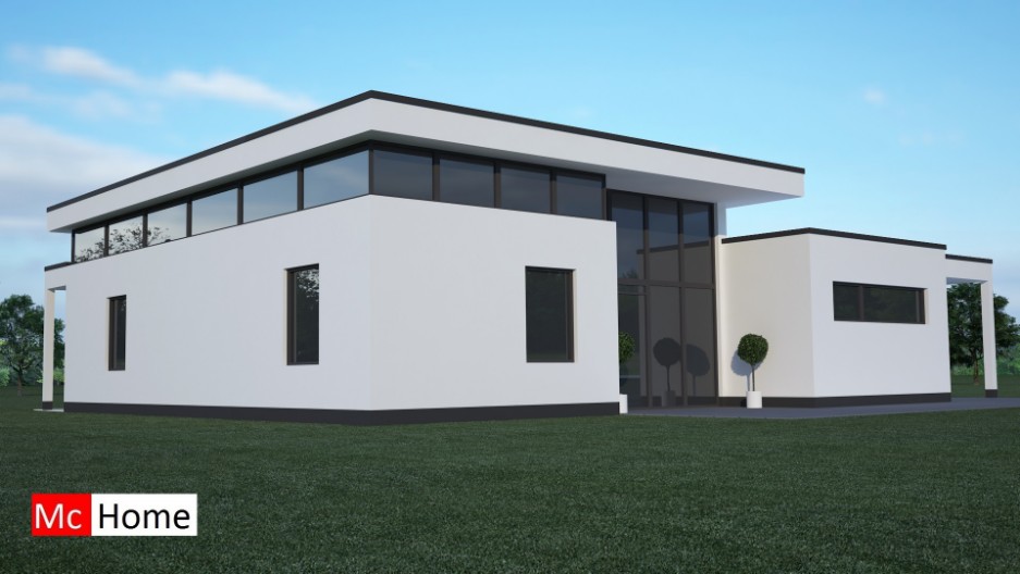 Mc-Home.nl B17 moderne bungalow gelijkvloerse woning energieneutrale snel gebouwd in staalframebouw