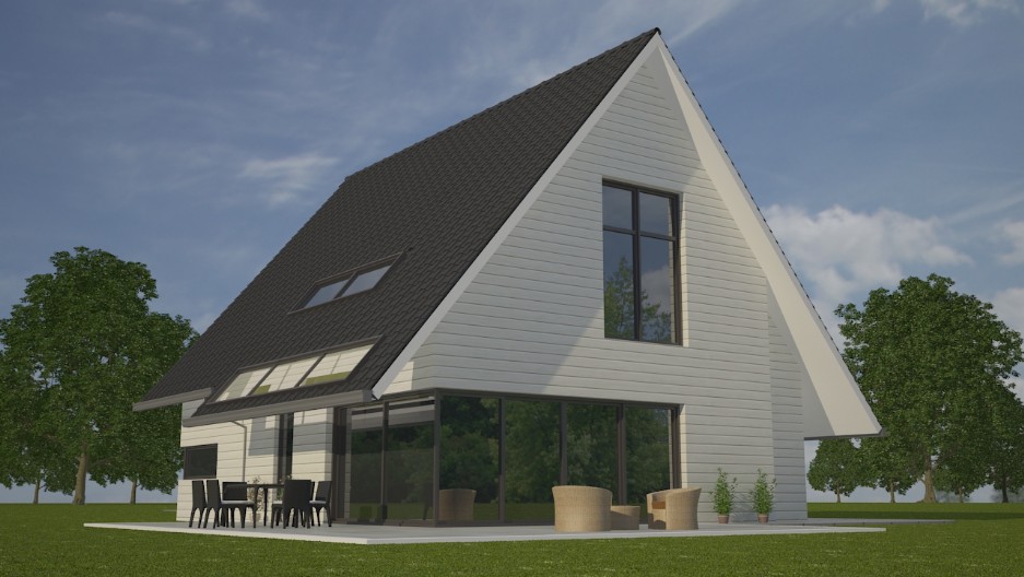Mc-Home.nl LH 17 moderne woning in landelijke stijl overstekken duurzaam en energieneutraal gebouwd 