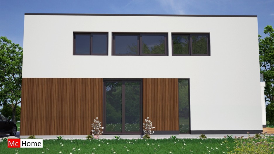 Mc-home.nl M2 moderne woning villa met gevelstuck en hout in staalframebouw