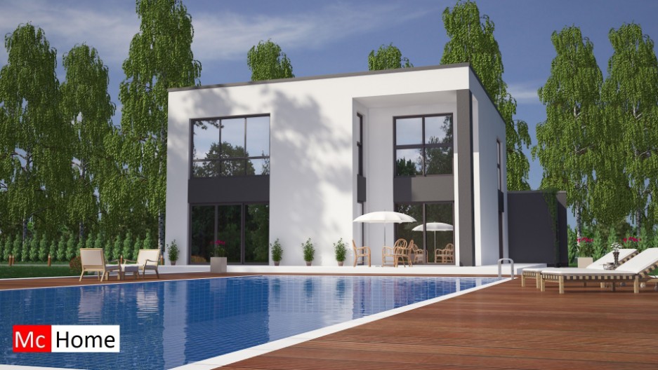 Mc-Home.nl M5 villa onder architectuur duurzame moderne kubistische bouwstijl energieneutraal zelfvoorzienend 
