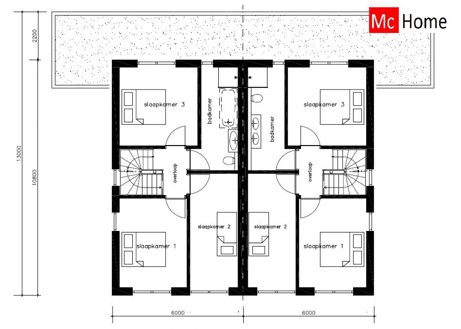 Mc-Home.nl Tk45 2 onder 1 kap geschakelde woningen betaalbaar of goedkoper bouwen