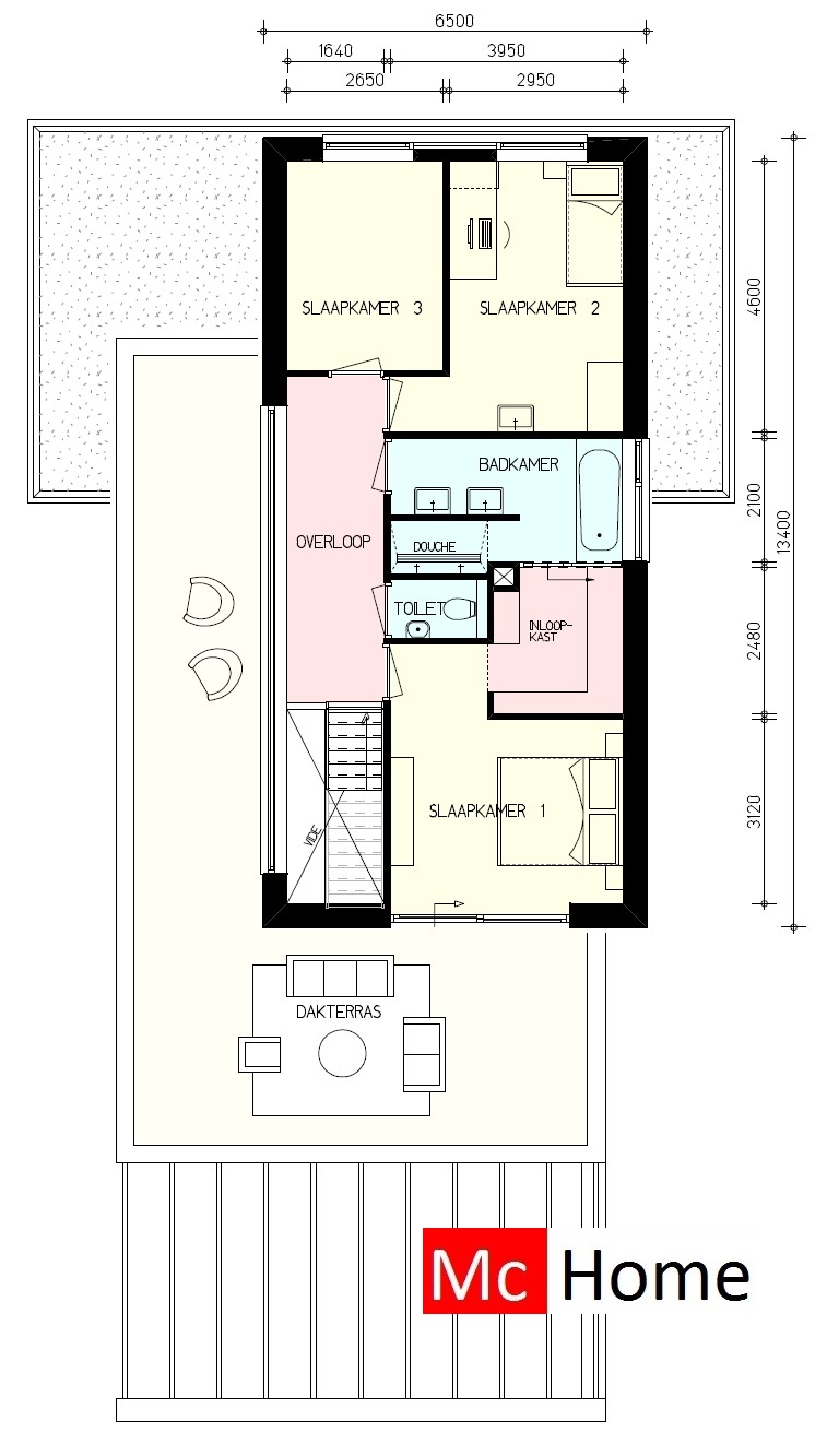 Mc-Home.nl moderne woning kubistische bouwstijl met inpandige garage tuinkamer veel licht M140 