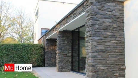 Mc-Home.nl moderne woningbouw natuursteenstrips gevelafwerking geopietra