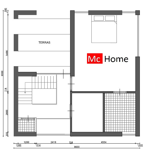 Mc-Home.nl mooie ontwerpen Moderne kubistische kubuswoning of villa en bouwen in modern prefab bouwsysteem tegen betaalbare prijzen M138