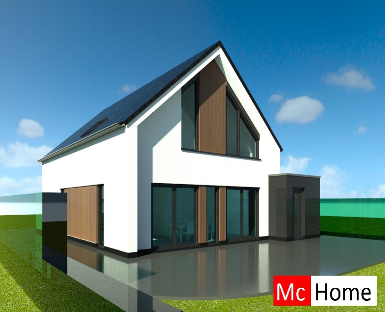 Mc-Home.nl schuur en kapwoning Ontwerp K155 staalframebouw 
