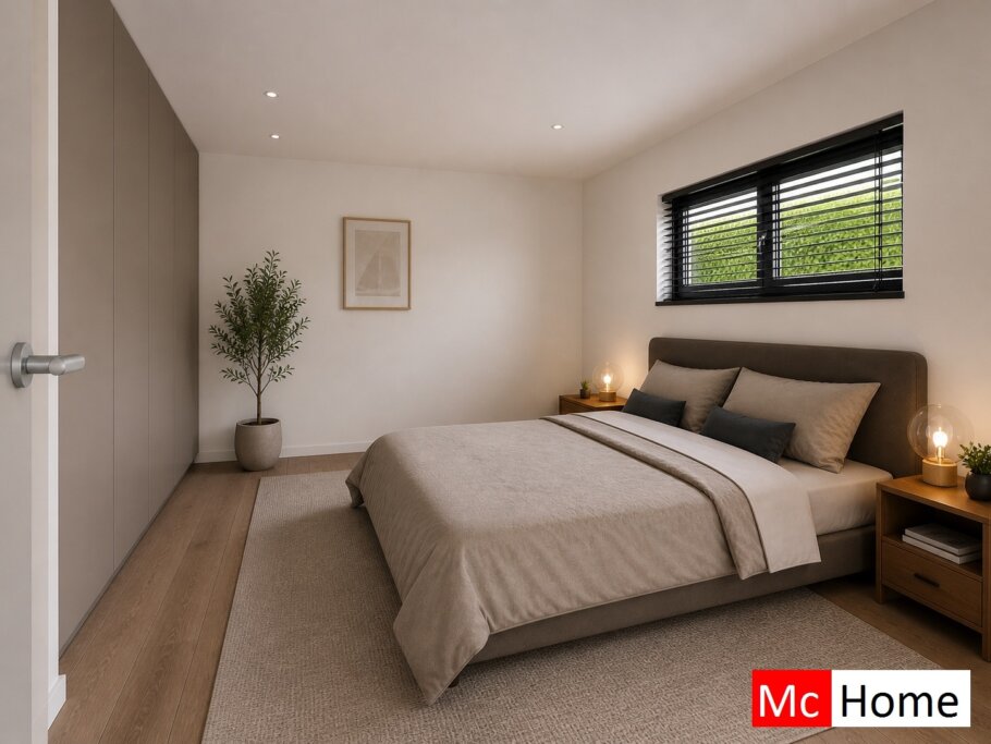 Mc-Home.nl type 136 Bekijk de interieurfoto's van deze stijlvolle bungalow met slaapkamer en badkamer op de begane grond 