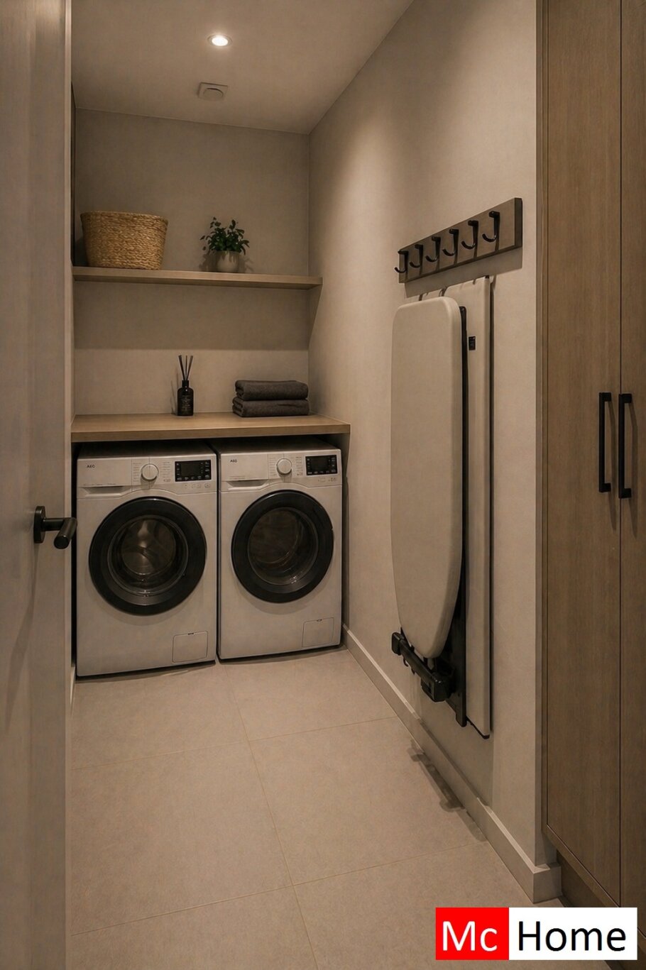 Mc-Home.nl type B-150 interieur foto woonkamer keuken slaapkamer badkamer douche