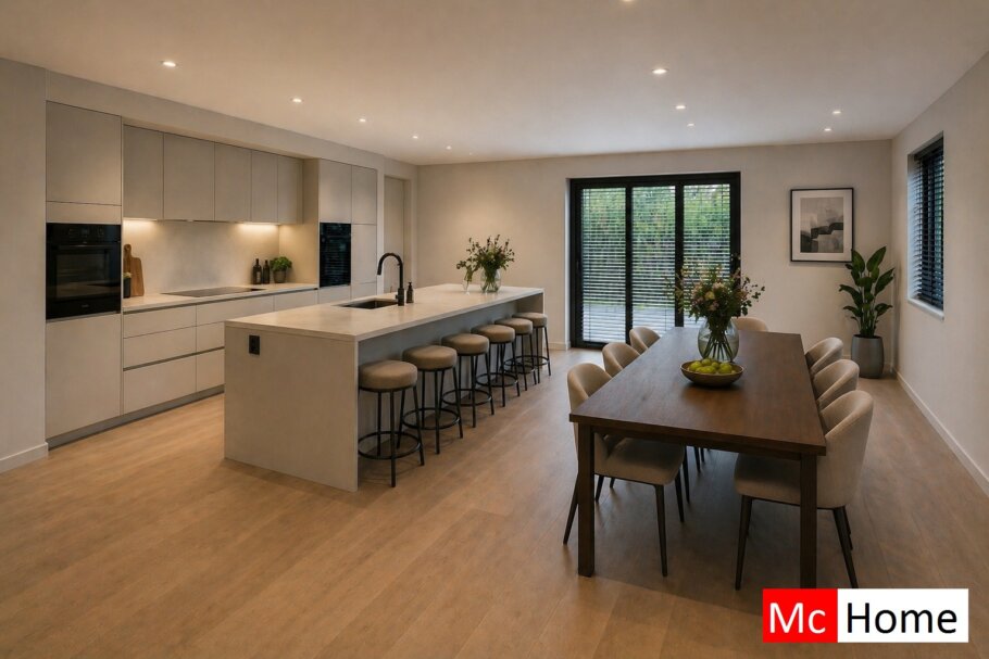 Mc-Home.nl type B-150 interieur foto woonkamer keuken slaapkamer badkamer douche