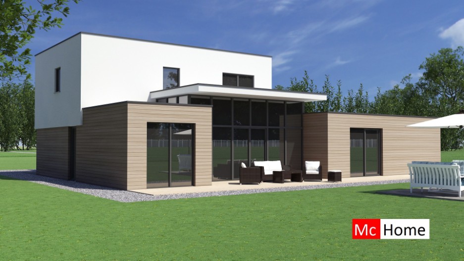 Mc-home M377 moderne kubistische levenloopbestendige villawoning met verdieping 