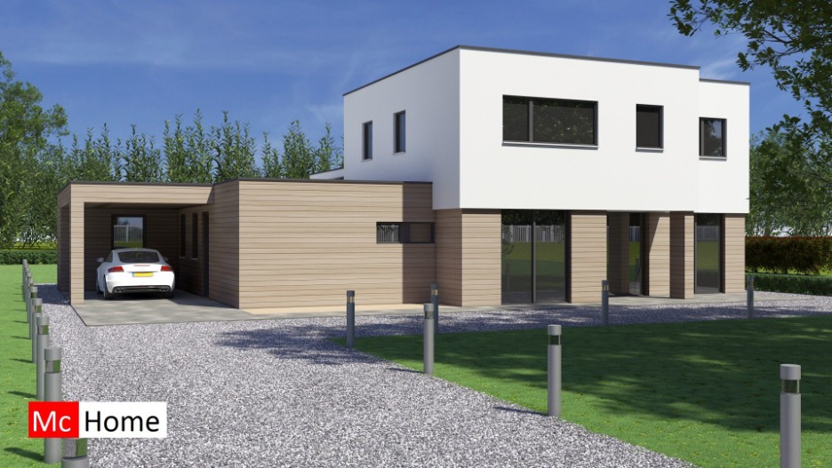 Mc-home M377 moderne kubistische levenloopbestendige villawoning met verdieping 