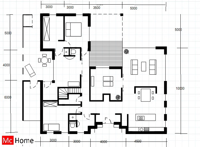 Mc-home M4 toekomst-en aardbevingbestedige bungalow met of zonder topverdieping uitgevoerd in staalframebouw