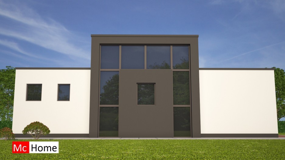 Mc-home.nl B 84 moderne bungalow onder architectuur  prefab bouwen in staalframebouw energieneutraal