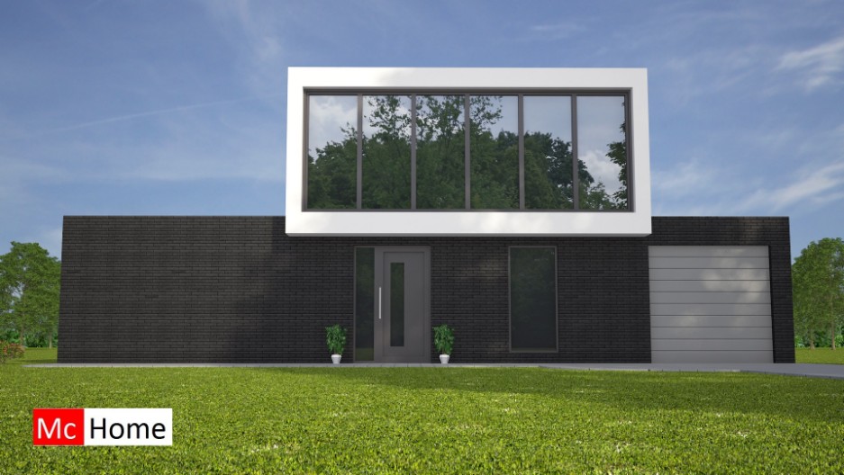 Mc-home.nl M92 moderne kubistische villa met grote raampartijen duurzame materialen staalframebouw of houtskelet bouwwijze
