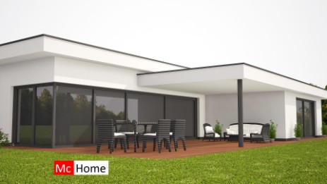McHome B98 moderne levensloopbestendige bungalow energieneutraal warmtepomp hoge plafonds