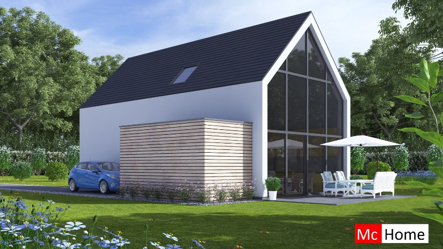 McHome K 122 schuurwoning ontwerp en plattegrond staalframebouw Nederland