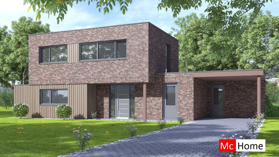 McHome M392 gelijkvloerse woning met kleinere verdieping  staalframebouw Nederland 