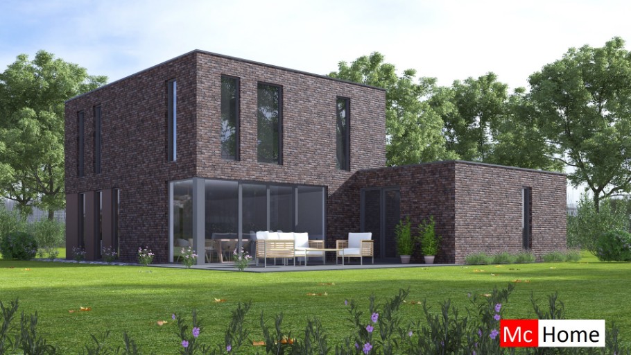 McHome design&build M387 Assen Moderne kubistische villa staalframebouw Nederland 