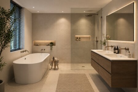 u ziet een foto van een moderne badkamer