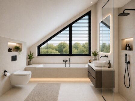 u ziet een foto van een moderne badkamer